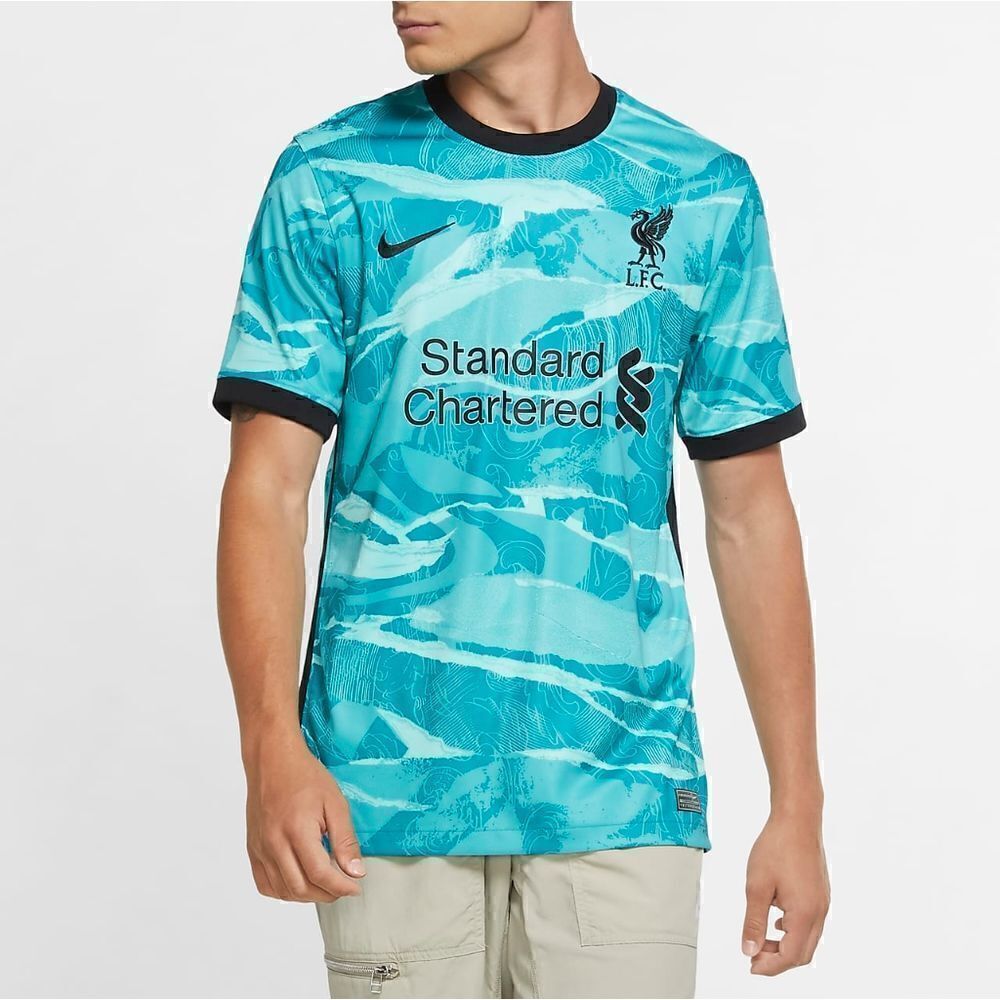Nike Liverpool FC Away Jersey Blue Black Breathe 20 21 Men's Small S CZ2635 354